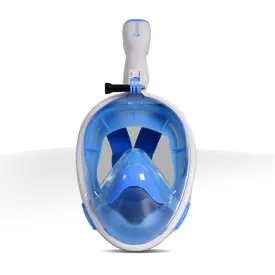 Oceantric Full Face Snorkeling Mask 2.0 (Light Blue/White)