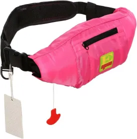 Premium Belt Pack PFD Universal 33G Manual Waist Inflatable Lifejacket Survival Buoyancy Adult Life Jacket Vest - Pink