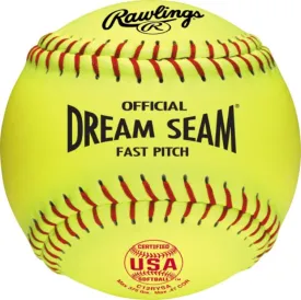 Rawlings | Official Dream Seam Fastpitch Softballs | 12" USA/ASA | Synthetic Cover C12RYSA | 12 Count