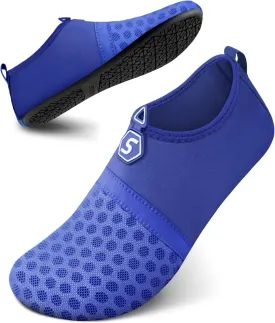 SEEKWAY Water Shoes Quick-Dry Aqua Socks Barefoot Slip-on for Beach Pool Swim River Yoga Lake Surf Women Men Black SK001