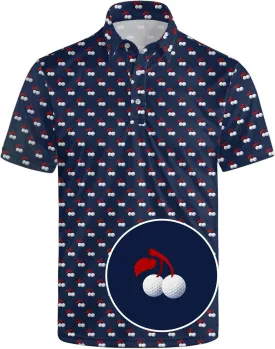 SKYNORA Golf Shirts for Men, Polo Shirts Short Sleeve Moisture Wicking Quick Dry Performance Print Golf Polo Shirts for Men