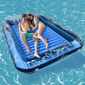 Tanning Pool Lounger Float, Inflatable Pool Floats Large Floatie Toys Tanning Bed for Adult, Blow up Kiddie Pool Raft Lounge Floatie