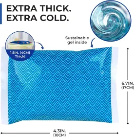 Thrive Ice Packs for Lunch Bags - Reusable Ice Packs for Cooler and Lunch Box - Long Lasting, Lightweight, Soft Gel Ice Packs for Camping, Beach Bags, Picnics, Injuries - Pack of 4